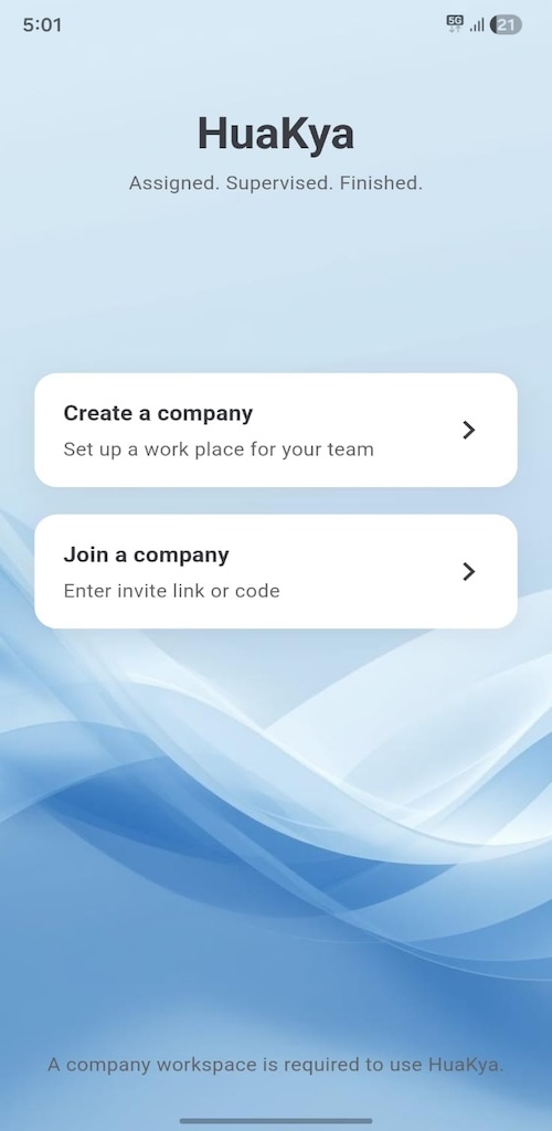 Create or join a company