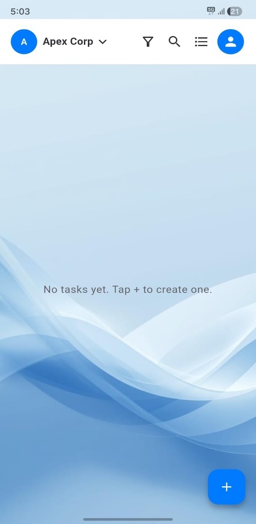 Tasks — empty state